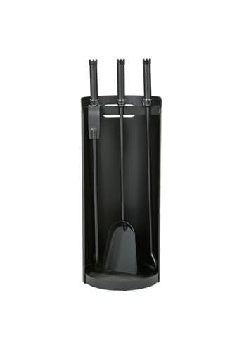 Set unelte pentru șemineu 3 piese negru/crom