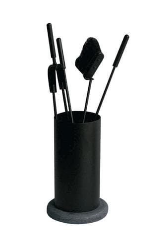 Set unelte pentru șemineu negru