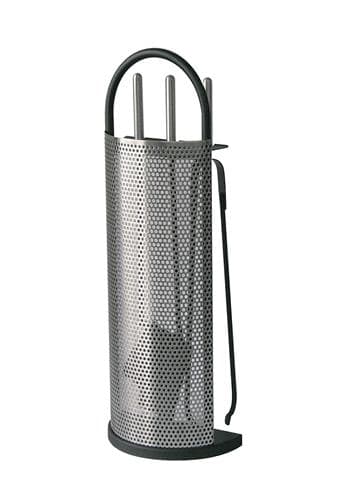 Set unelte pentru șemineu negru/cu inox accente