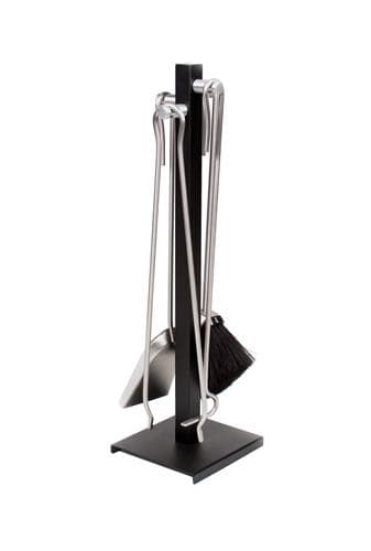 Set unelte pentru șemineu negru/aluminiu-aluminiu accente & unelte