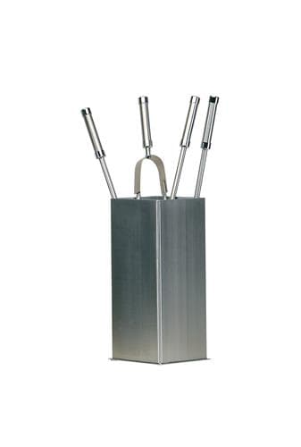 Set unelte pentru șemineu 4 piese inox/crom