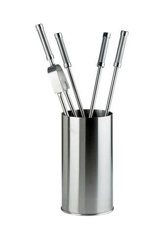 Set unelte pentru șemineu 4 piese inox/crom