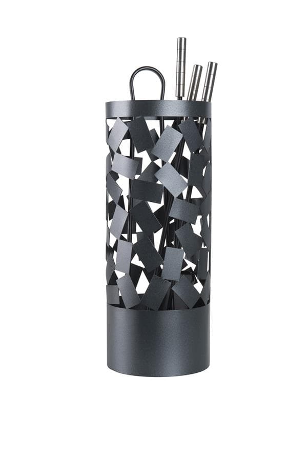 Set unelte pentru șemineu Mosaique negru