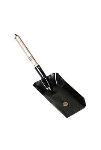 Lopată pentru cărbune dreaptă negru cu mâner din lemn