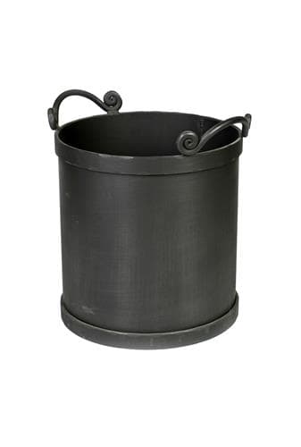 Ladă pentru lemne negru forjat manual 33 cm