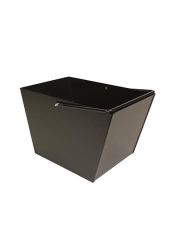 Ladă pentru lemne negru dreptunghiular 29 x 46 cm