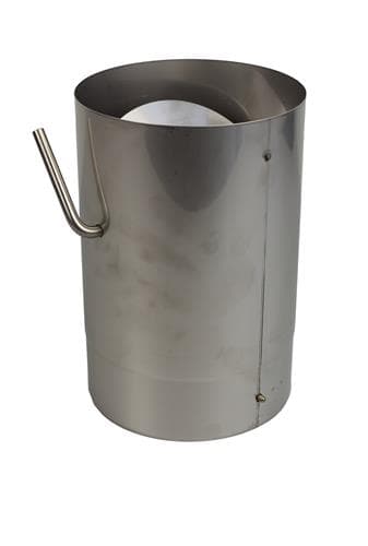 Element cu clapetă de reglaj DECO Ø130, coș perete simplu