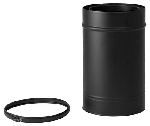 Element 330 mm negru RAL 9005 Ø250, coș dublu perete