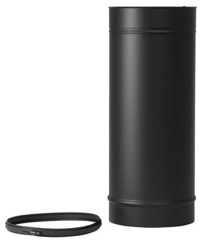 Element 500 mm negru RAL 9005 Ø350, coș dublu perete
