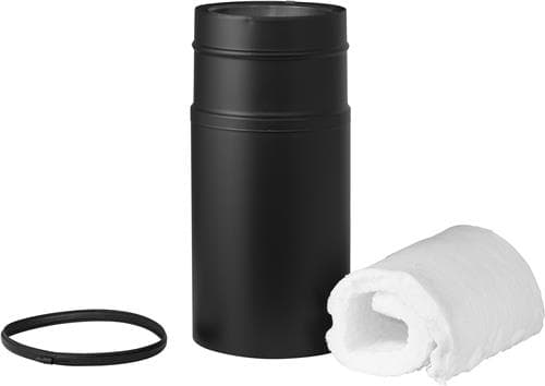 Element reglabil (W.L. 110-370 mm) negru RAL 9005 Ø175, coș dublu perete