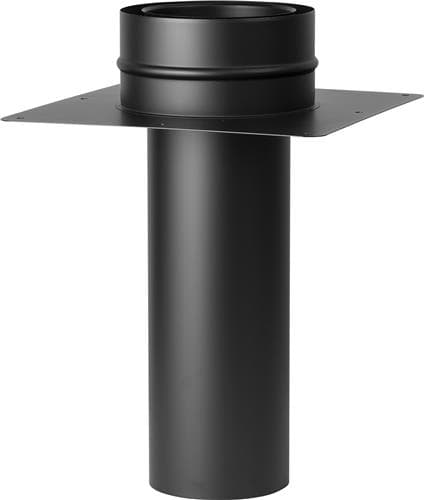 Coș capac placă negru RAL 9005 Ø200, coș dublu perete