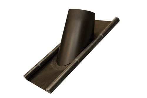 (No)-lead bib pan 20° - 35° negru RAL 9005 Ø175, coș dublu perete