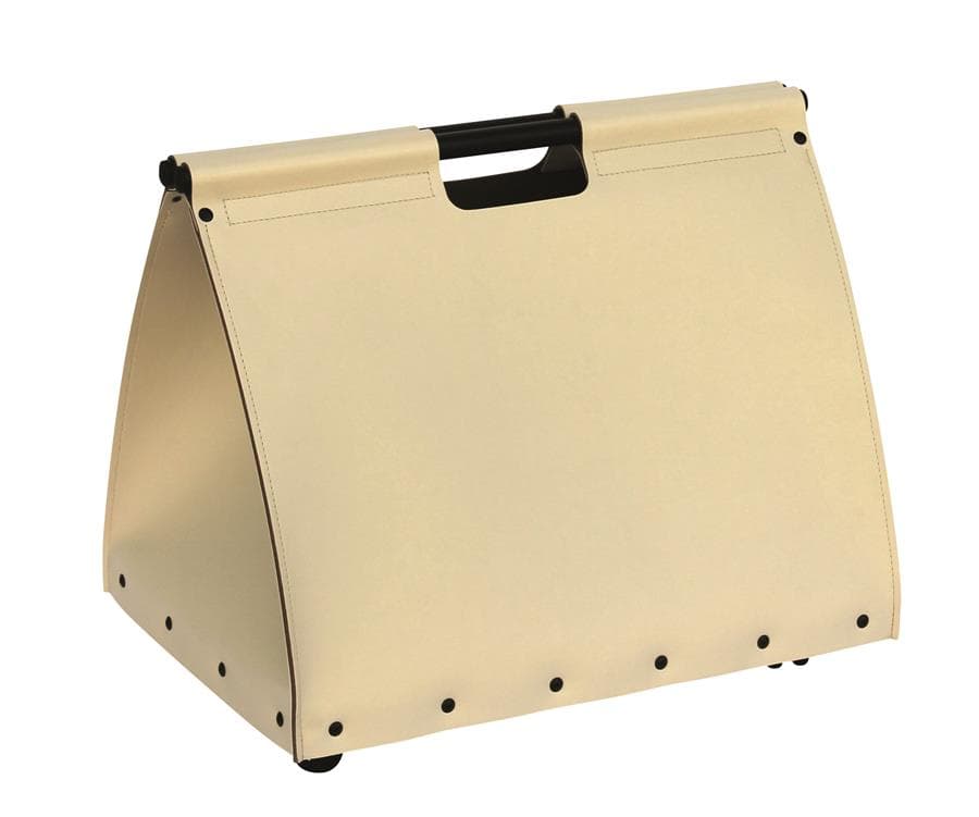 Ladă pentru lemne 4.5 kg alb piele