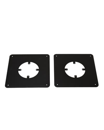 Capac placă set DW negru RAL 9005 Ø80, coș dublu perete