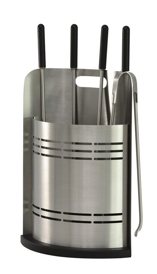 Set unelte pentru șemineu 4 piese inox/negru