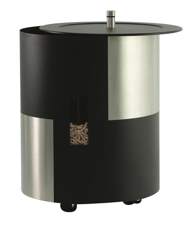 Recipient pentru peleți 35 kg negru/aluminiu