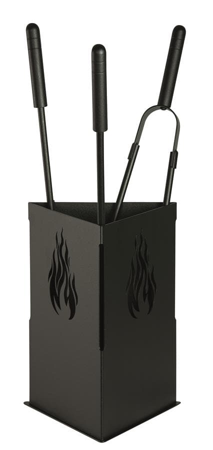 Set unelte pentru șemineu 3 piese negru