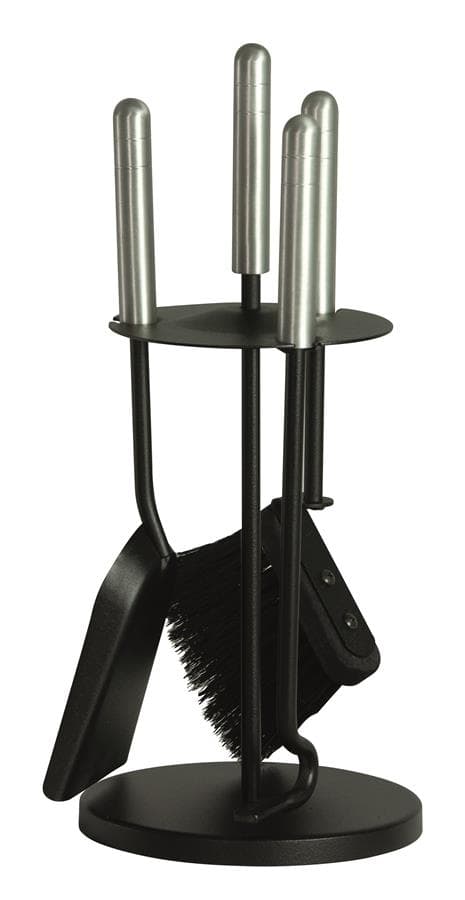 Set unelte pentru șemineu 3 piese negru/aluminiu